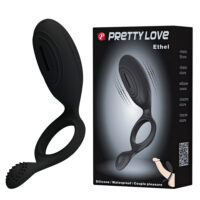 Anel Peniano Vibratório com Estimulador Clitoriano – PRETTY LOVE Ethel