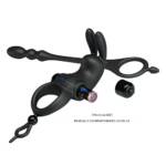 Anel Peniano com Plug Anal Estimulador de Próstata e 12 Vibrações – Pretty Love Penis Sleeve