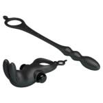 Anel Peniano com Plug Anal Estimulador de Próstata e 12 Vibrações – Pretty Love Penis Sleeve