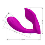 Estimulador Clitoriano com Penetrador Ponto G e Controle Sem Fio – Pretty Love Zico