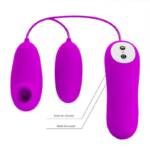 Pretty Love Suction & Vibro Bullets - Cápsula Vibradora com Dedeira de Pulsação