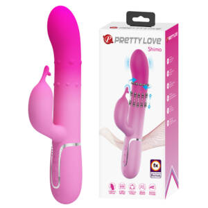 Pretty Love Shima - Vibrador Rabbit com Esferas e Estimulador Clitoriano