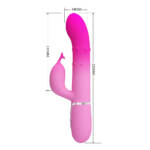 Pretty Love Shima - Vibrador Rabbit com Esferas e Estimulador Clitoriano