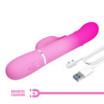 Pretty Love Shima - Vibrador Rabbit com Esferas e Estimulador Clitoriano