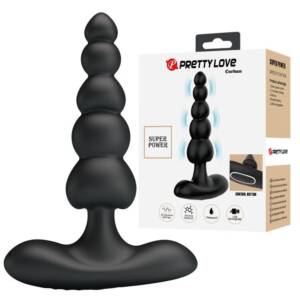 Pretty Love Corban - Plug Anal em Silicone com 12 Modos de Vibração