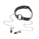 Kit de Bondage - Coleira, Mordaça e Prendedor de Mamilos - YOUVIBE