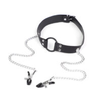 Kit de Bondage - Coleira, Mordaça e Prendedor de Mamilos - YOUVIBE