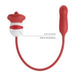 Pretty Love Ashlynn - Vibrador Duplo Flexível com Língua e Bullet Vai e Vem