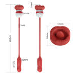 Pretty Love Ashlynn - Vibrador Duplo Flexível com Língua e Bullet Vai e Vem