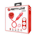 Pretty Love Ashlynn - Vibrador Duplo Flexível com Língua e Bullet Vai e Vem