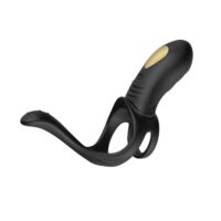 Anel Peniano Duplo em Silicone com Estimulador Clitoriano e Estimulador de Próstata
