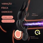 Anel Peniano Duplo com Estimulador Clitoriano e Plug – 9 Modos de Vibração