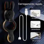 Anel Peniano Duplo com Estimulador Clitoriano e Plug – 9 Modos de Vibração