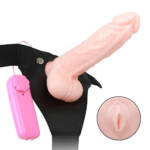 Cinta com Capa Peniana Realista com Vibração