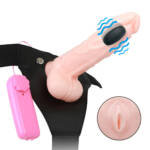 Cinta com Capa Peniana Realista com Vibração