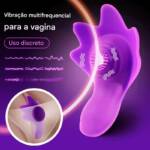 Vibrador de Calcinha Recarregável com 9 Modos de Vibração e Controle Remoto