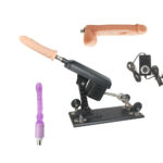 Máquina do Sexo Multivelocidade com 2 Pênis e 1 Vibrador Anal