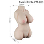 Masturbador Meio Corpo com Vagina e Ânus – Esqueleto Embutido 5,5 kg