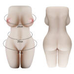 Masturbador Realístico em Cyberskin em Formato de Meio Corpo – Crazy Lion