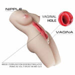 Masturbador Realístico em Cyberskin em Formato de Meio Corpo – Crazy Lion