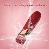 Mini Vibrador em Formato de Batom com 9 Modos de Vibração