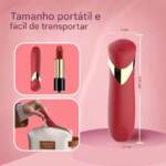 Mini Vibrador em Formato de Batom com 9 Modos de Vibração