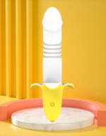 Vibrador Ponto G Vai e Vem em Formato de Banana com 12 Modos – Recarregável