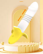 Vibrador Ponto G Vai e Vem em Formato de Banana com 12 Modos – Recarregável