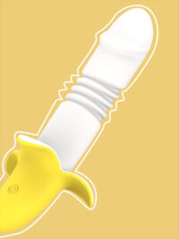 Vibrador Ponto G Vai e Vem em Formato de Banana com 12 Modos – Recarregável