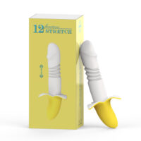 Vibrador Ponto G Vai e Vem em Formato de Banana com 12 Modos – Recarregável