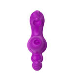 Vibrador Triplo Vai e Vem com Língua Estimuladora e Aquecimento