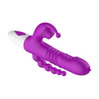Vibrador Triplo Vai e Vem com Língua Estimuladora e Aquecimento