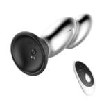 Plug Anal em Metal com Ventosa em Silicone – 10 Modos de Vibração