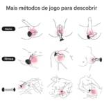 Plug Anal em Metal com Ventosa em Silicone – 10 Modos de Vibração