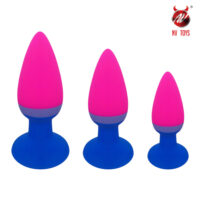 Kit Plug Anal com Ventosa – 3 Tamanhos (P, M e G)