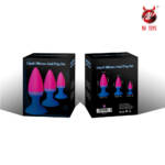 Kit Plug Anal com Ventosa – 3 Tamanhos (P, M e G)