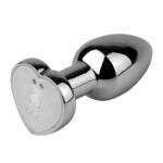 Plug Anal de Luxo em Metal com LED e 12 Modos de Vibração – Tamanho P