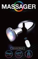 Plug Anal de Luxo em Metal com LED e 12 Modos de Vibração – Tamanho P