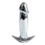 Plug Anal em Aço em Formato de Pênis com 10 Modos de Vibração