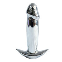 Plug Anal em Aço em Formato de Pênis com 10 Modos de Vibração Plug Anal em Aço em Formato de Pênis com 10 Modos de Vibração