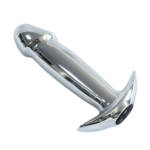 Plug Anal em Aço em Formato de Pênis com 10 Modos de Vibração