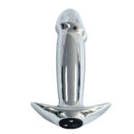 Plug Anal em Aço em Formato de Pênis com 10 Modos de Vibração