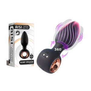 Plug Anal em Silicone com 9 Modos de Vibração e Rotação com Controle Remoto Sem Fio