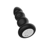 Plug Anal em Silicone com LED, 10 Modos de Vibração e Movimentos de Vai e Vem com Controle Remoto sem Fio