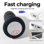 Plug Anal em Silicone com LED, 10 Modos de Vibração e Movimentos de Vai e Vem com Controle Remoto sem Fio