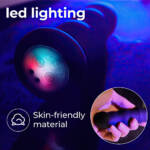 Plug Anal em Silicone com LED, 10 Modos de Vibração e Movimentos de Vai e Vem com Controle Remoto sem Fio