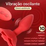Plug Anal Flor com 10 Modos de Vibração Controle Remoto sem Fio