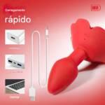 Plug Anal Flor com 10 Modos de Vibração Controle Remoto sem Fio