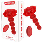 Plug Anal Escalonado em Silicone com Vibração, Rotação e Controle Remoto