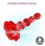 Plug Anal Escalonado em Silicone com Vibração, Rotação e Controle Remoto